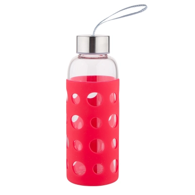 
                                                Glass bottle in a silicone cover 500 ml red
                                                