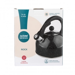 Stainless steel whistling kettle Rock 2,5l.