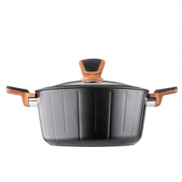 Valdinox Initio casserole 24cm with glass lid 4,0 l.