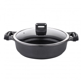 Valdinox Strong low casserole 28cm with glass lid 4,1l.