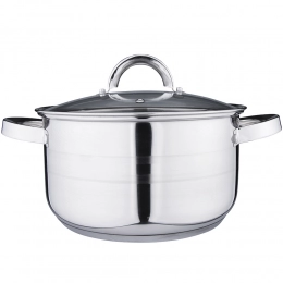 Remo stainless steel pot 4,7 L dia. 22 cm height 12,5 cm with lid