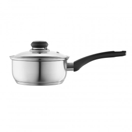 Кастрюля Emilio из нержавеющей стали, 1,2 л, 16 см, с стеклянной крышкой