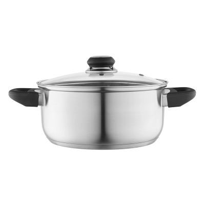 
                                            Emilio stainless steel pot, 3.2L, 22cm, with glass lid
                                            
