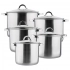 Fabio stainless steel set of 5 high pots 22/24/26/28/30cm