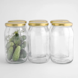 Set of 6 jars 900ml + caps fi 82, 6z