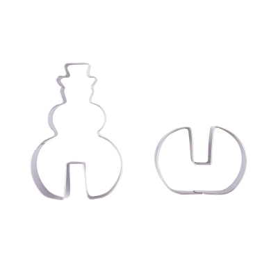 
                                            2 pcs snowman cookie cutters set 8x5,5x2,5 cm
                                            