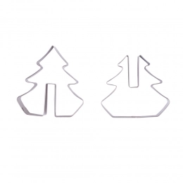 2 pcs christmas tree cookie cutters set 8x7,5x2,5 cm