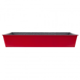 Rectangle cake pan 36 x24,5 x h6 cm red color