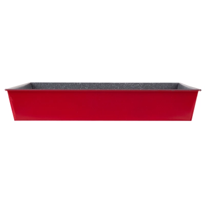 
                                            Rectangle cake pan 36 x24,5 x h6 cm red color
                                            