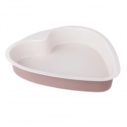 Baking mould heart shaped, non-stick, caffe creme
