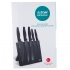 Набор черных ножей с покрытием от прилипания на магнитном блоке, 5 штук. Набор черных ножей с покрытием от прилипания на магнитном блоке, 5 штук.