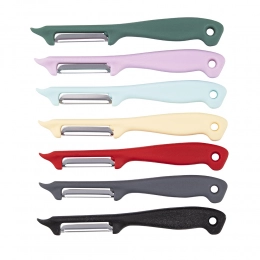 Oblong vegetable peeler with smooth blade 4,5 cm