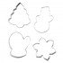 Set of 4 stainless steel cutters, Christmas mix I Set of 4 stainless steel cutters, Christmas mix I