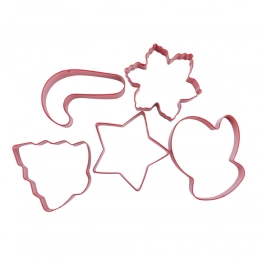 Set of 6 stainless steel Christmas cookies cutters