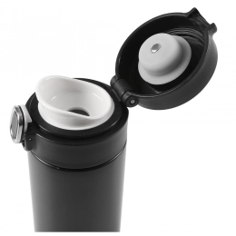 Black vacuum flask with led 420 ml