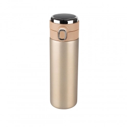 Gold vacuum flask with led 420 ml