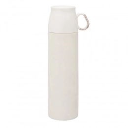 Thermos with Cup-Shaped Lid 500 ml, white with gold