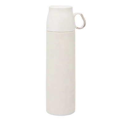 
                                            Термос с крышкой в форме чашки 500 мл, белый с золотом.
                                            