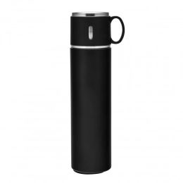 Thermos with Cup-Shaped Lid 580 ml, black