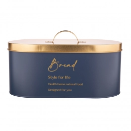 Dark blue bread box 34x18x15 cm
