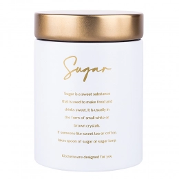 Банка для сахара с золотой крышкой