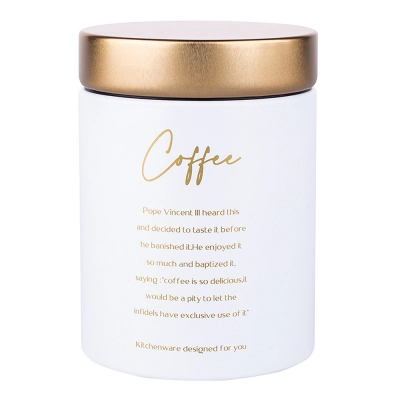
                                                Банка с золотой крышкой 11x11x15 см
                                                