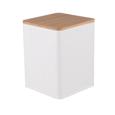 
                                                Хранитель для кофе в дизайне 11x11x14 см белого цвета
                                                