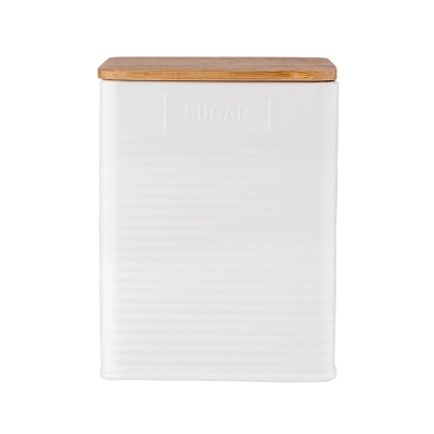 
                                            Sugar design canister 11x11x14 cm white
                                            