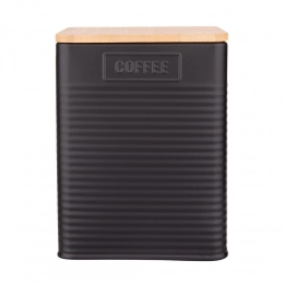 Coffee design canister 11x11x14 cm black