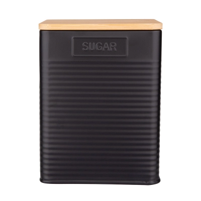 
                                            Sugar design canister 11x11x14 cm black
                                            
