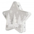Star shape tin box 23x22x6 cm silver christmas tree design Star shape tin box 23x22x6 cm silver christmas tree design