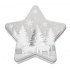 Star shape tin box 23x22x6 cm silver christmas tree design Star shape tin box 23x22x6 cm silver christmas tree design