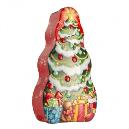 Christmas tree design tin box 13x23x6 cm