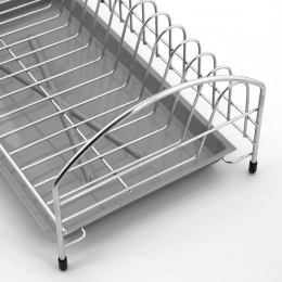 Dish drainer 1-level 40cm with tray 1g chrome