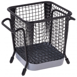 CUTLERY DRAINER SQUARE BLACK 16x12x12,5cm
