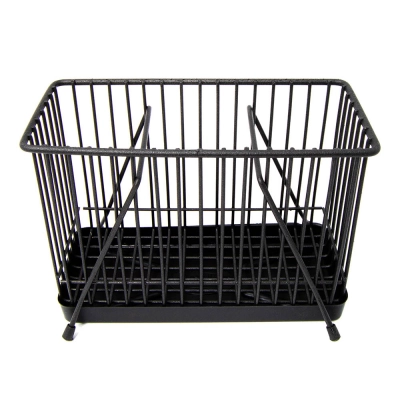 
                                            Rectangular black cutlery drain 19x9x14cm
                                            