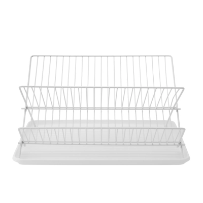 
                                            Iron drain rack with white pp tray 42,5x31,5x20,5 cm N/N BZ
                                            