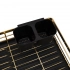 Black retangular kitchen plate drainer dish drying wire rack gold color 43x32x14,5 cm Black retangular kitchen plate drainer dish drying wire rack gold color 43x32x14,5 cm