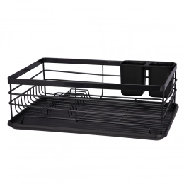 Black metal dish rack 41,5x30,5x14 cm N/N BZ