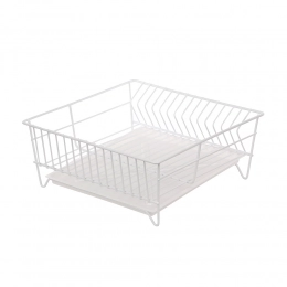 sink square dish dryer 32cm with drainer white