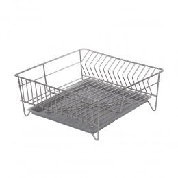 sink square dish dryer 32cm with drainer silver