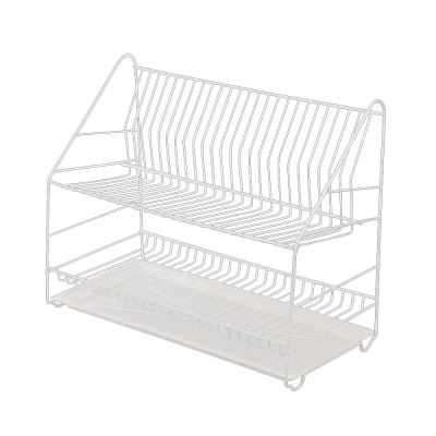 
                                            2 tier dish dryer 60 cm with drainer white
                                            