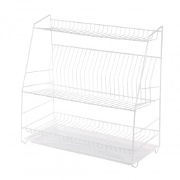 3 tier dish dryer 50cm with drainer white