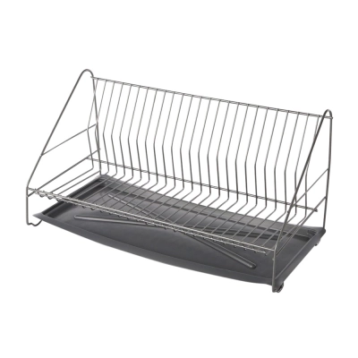 
                                            1 tier silver dish dryer 50 cm with a tray
                                            