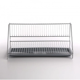 1 tier dish drainer 50cm tall with try chrome