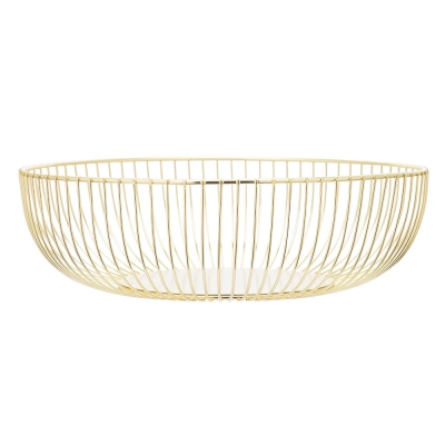 
                                            Gold fruit basket 28x9 cm
                                            