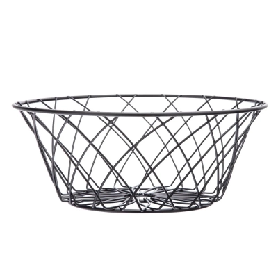 
                                                Black fruit basket 25x10 cm, flower design
                                                