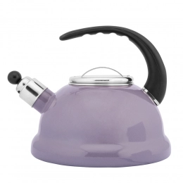 Izydor enamelled barrel shape kettle 2,5 L heather