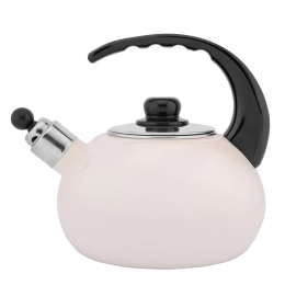 Эмалированный чайник 2,5 л кремового цвета