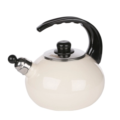 
                                            Эмалированный чайник 2,5 л кремового цвета
                                            